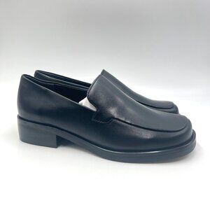 6.5W 6.5 WIDE WIDTH Franco Sarto‎ Womens Bocca Black Leather Loafers Shoes